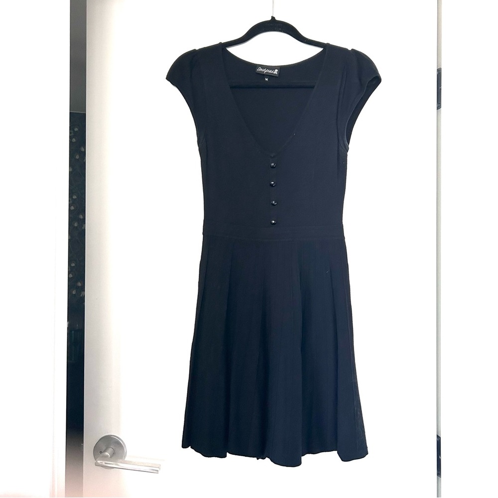 Sourpuss Black Sweater Mini Dress